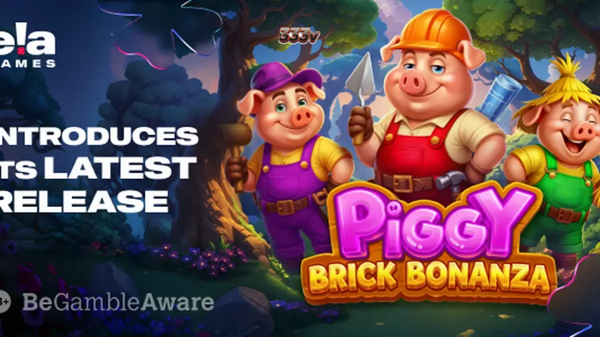 Tampilan antarmuka permainan slot Piggy Brick Bonanza di perangkat mobile